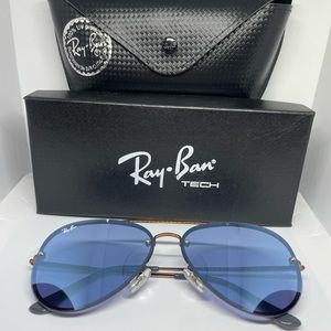 Ray-Ban RB3584N Blaze Aviator Sunglasses with Bronze-Copper Frame